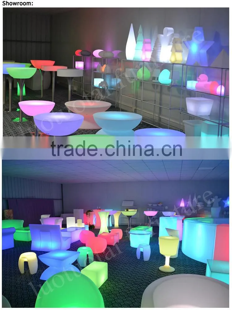 L43*W43*H26cm LED Bar Furniture Illuminated LED wine track/square clear plastic tray/wine glass tray