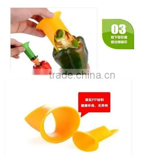 CY168 Pepper Tomato Coring Tools / Vegetable Core Remover / Kitchen Pepper Corer