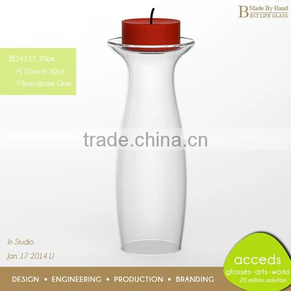 Beatiful Bar Decoration Tea Light Glass Candle Holder
