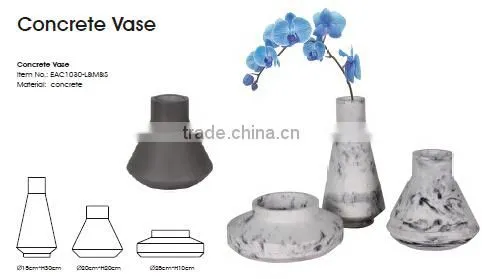 Home decor glass tube concrete or cement garden flower pot