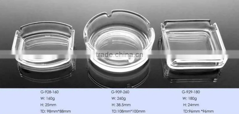 Nice design crystal clear / colored glass ashtray