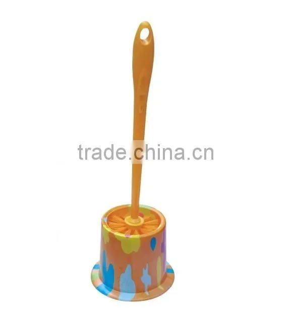 PP printed toilet brush with base