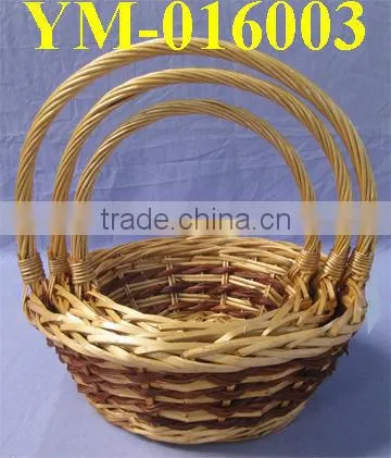 Boat Shaped Willow Basket for Flowers