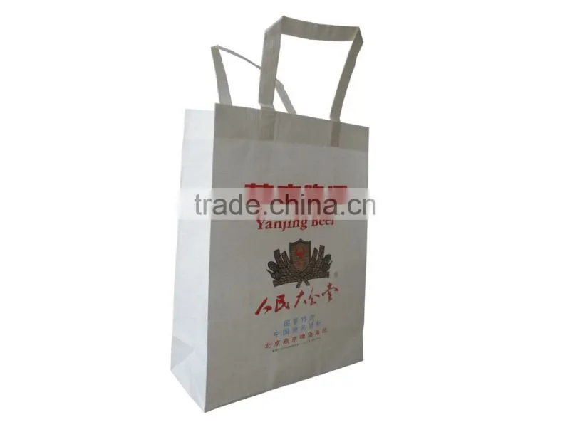 Factory made customer designed luxury paper shopping bag of kraft paper
