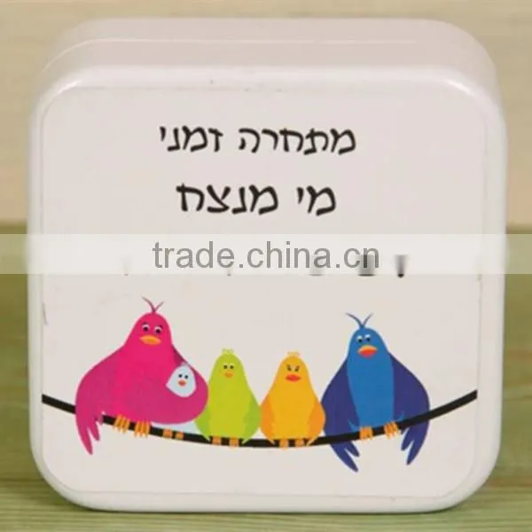 Plastic desk timer clock in portable and novelty feature