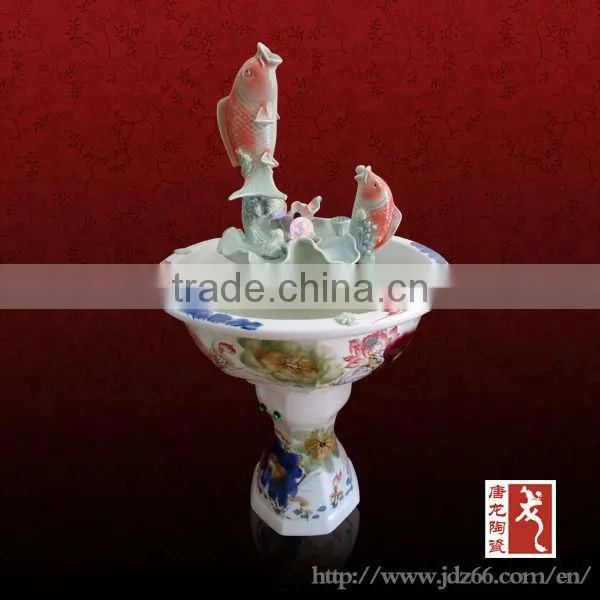 Fashion Unique Jingdezhen Porcelain Air Humidifier Home Decorative Outdoor Fountain