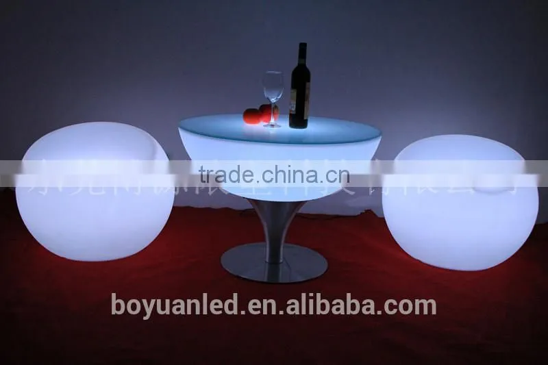 High quality PE plastic led table lamp led cube furniture led coffee table