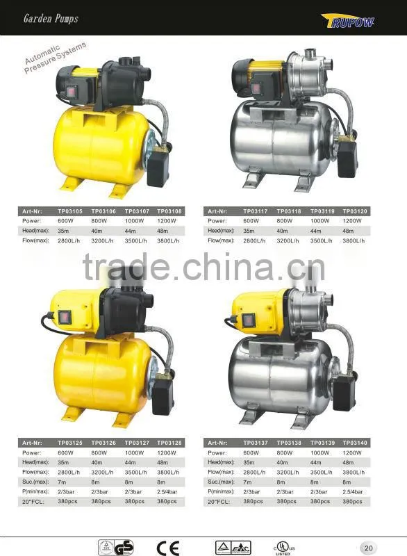 top sell electric automatic water pumps domestic