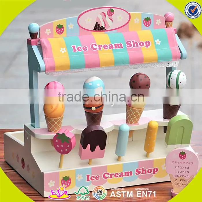 wholesale baby wooden Ice -cream shop toy,beautiful Ice -cream shop toy, top fashion wooden Ice -cream shop toy W10A022