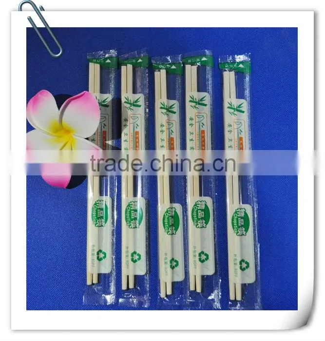 various sizes bamboo chopstick in plastic sleeve