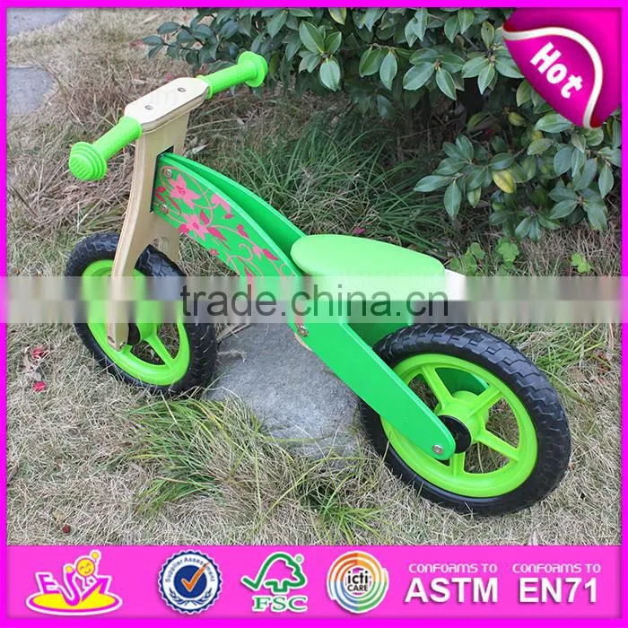 Hot new product for 2015 Cheap wooden bike for kids,Fashion wooden balance bike toy,High quality children wooden bike W16C113