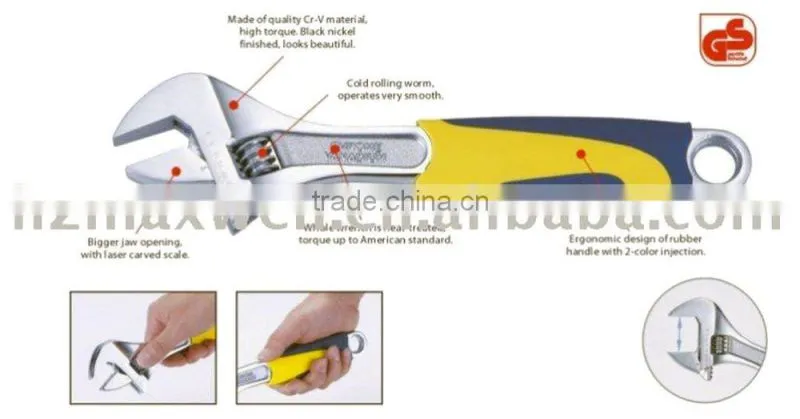 6"8"10"12" Cr-v Adjustable Wrench