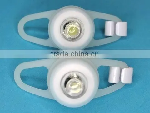 White Bicycle Headlight Silicone Bike Light For Safety Travel