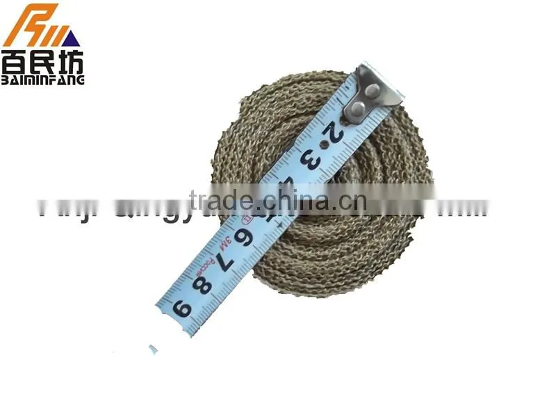 3''*3Y natural jute ribbon with lace on spool