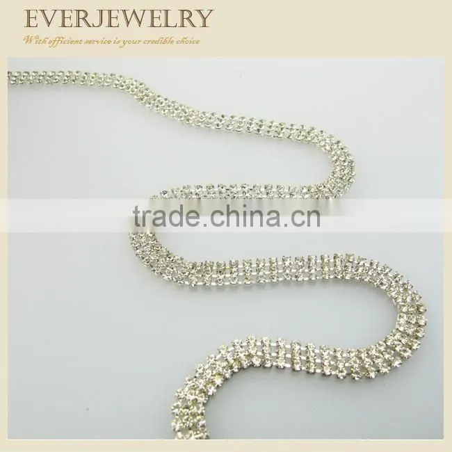 mix color DIY rhinestone cup chain trimming