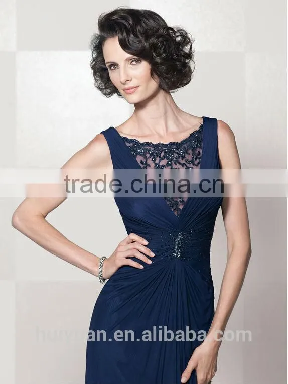 new model women chiffon beaded casual sexy party dress