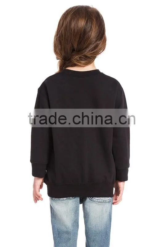 high quality soft comfort pure cotton kids girls oversized sweatshirt pullover