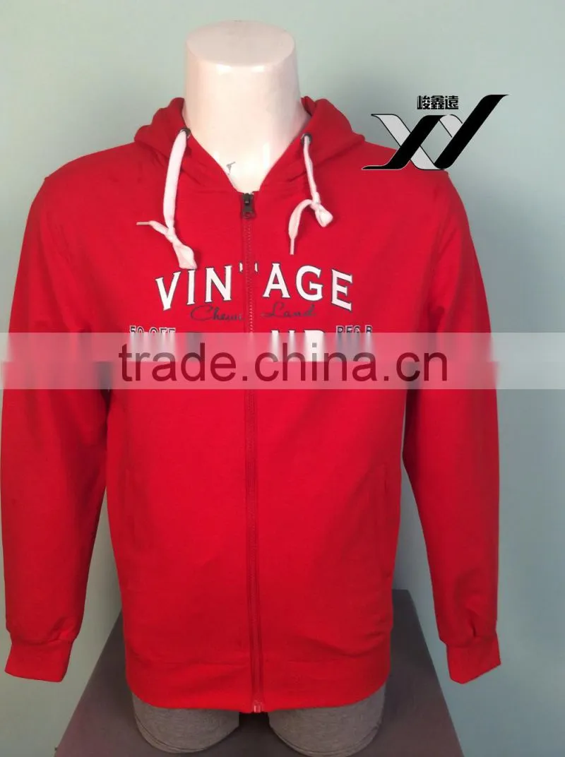china wholesale vintage brand men red jacket with zipper
