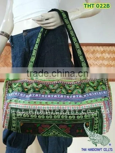 Thai Embroidered HMONG Hill Tribe Tote Hand Bag