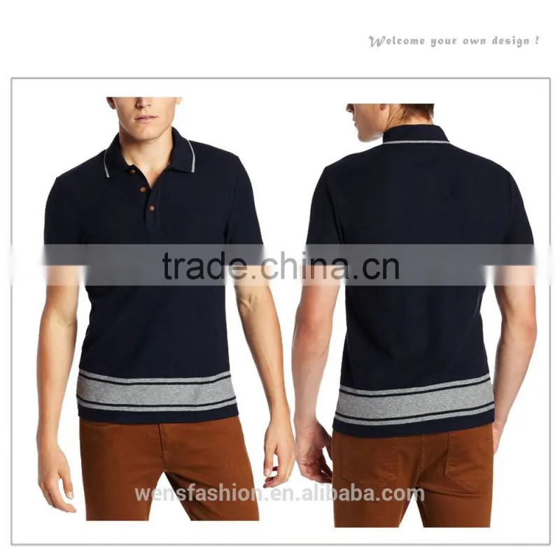 Mens Combed cotton polo neck dip dye t shirt