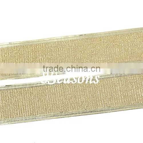 Golden Satin Ribbon For Christmas Decoration 3.8cm