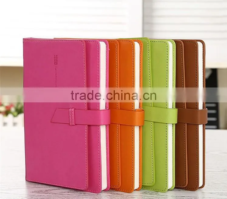 wholesale A6 PU cover custom printing logo office business notebook