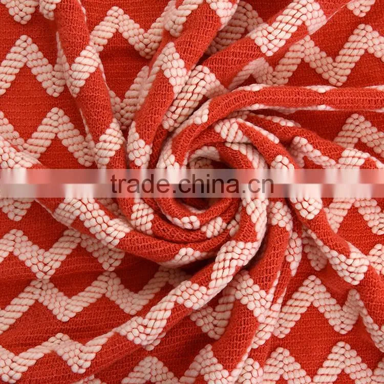 Low price most popular acrylic throw knit blanket