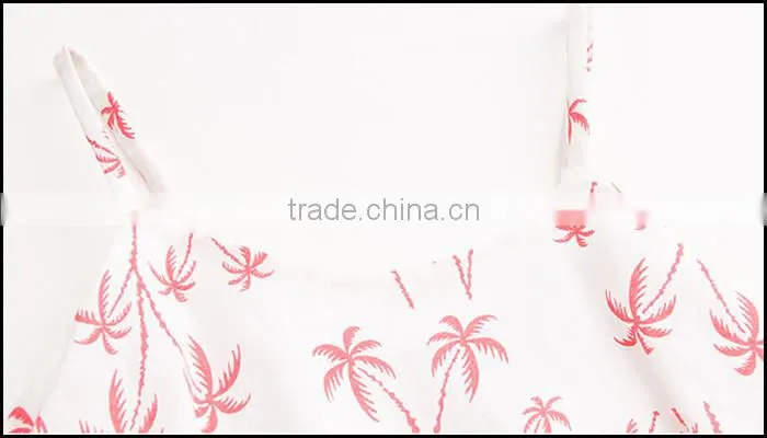 printing cotton braces skirt baby girls dresses