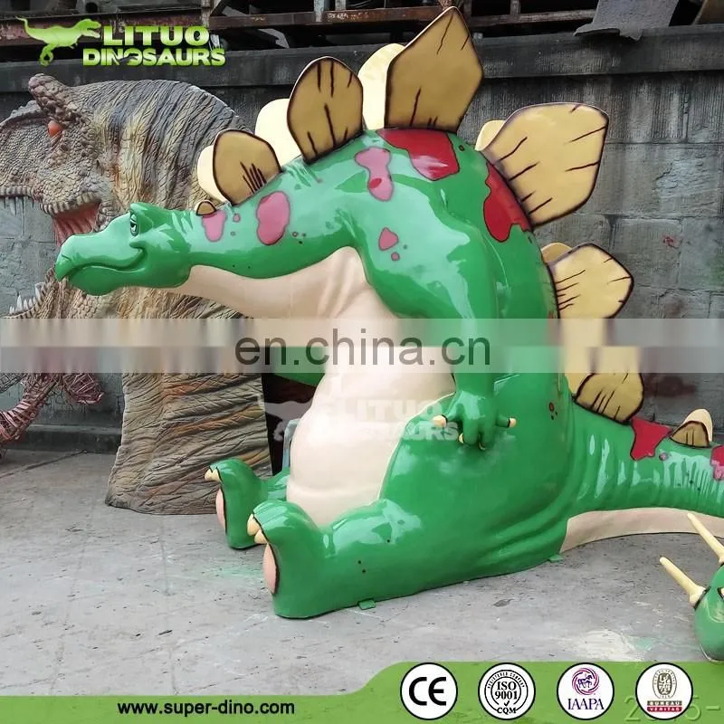 Customer Made Fiberglass Cartoon Dinosaur Sculpture