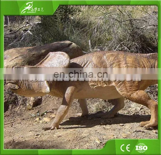 Outdoor playground equipment fiberglass dinosaur sculpture for amsement