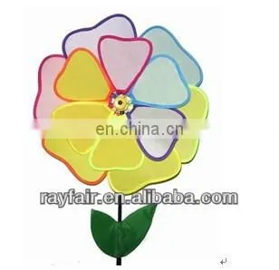 DIY painting your own flower pinwheel for kids with color markers