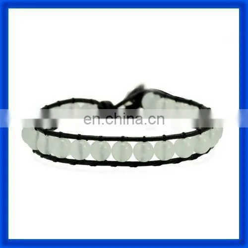 new 2014 Hot Sale Tiger Eyes Beads Leather Wrap Bracelet TPCL146#