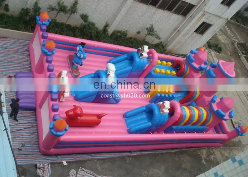 Endless fun and populare outdoor or indoor commercial grade vinyl tarpaulin FU048 inflatable playground