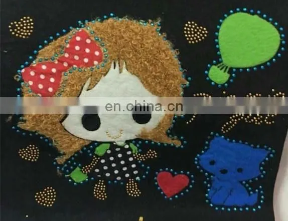 New Design Umbrella Hot Fix Motif Chenille Rhinestone Decorative Embroidered Patches