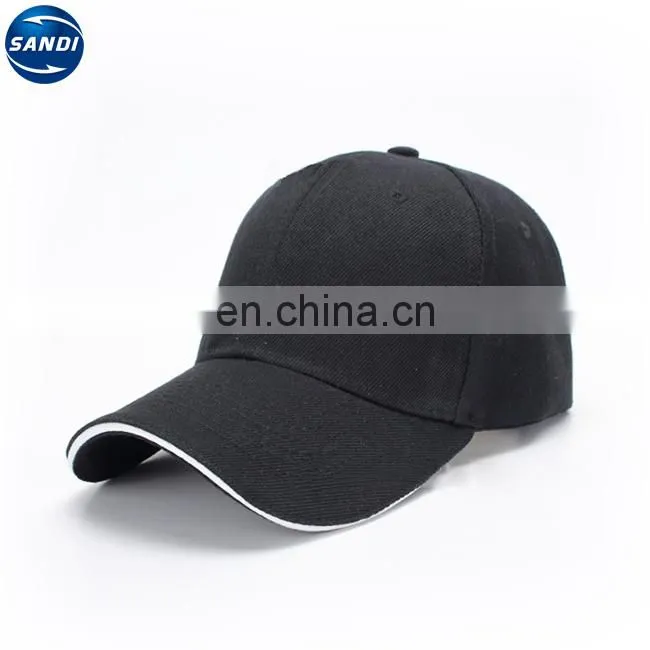 Promotional custom 6 panel cotton sports baseball cap