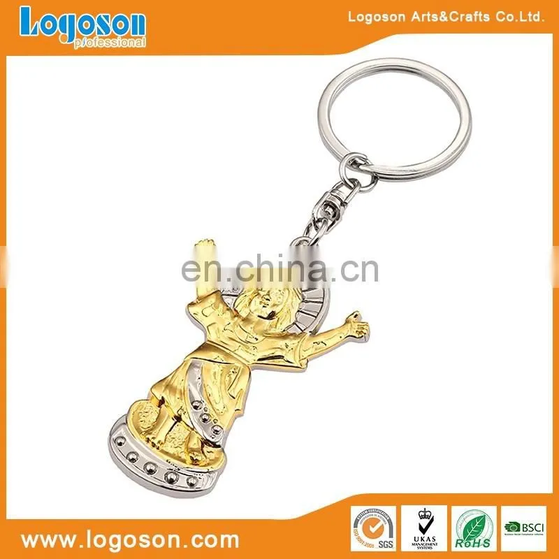 Newest style exquisite doll spinning metal key chain