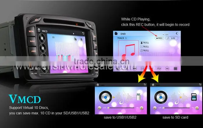 Erisin ES7507M 7" 2 Din Car Media Player for G-Class W463