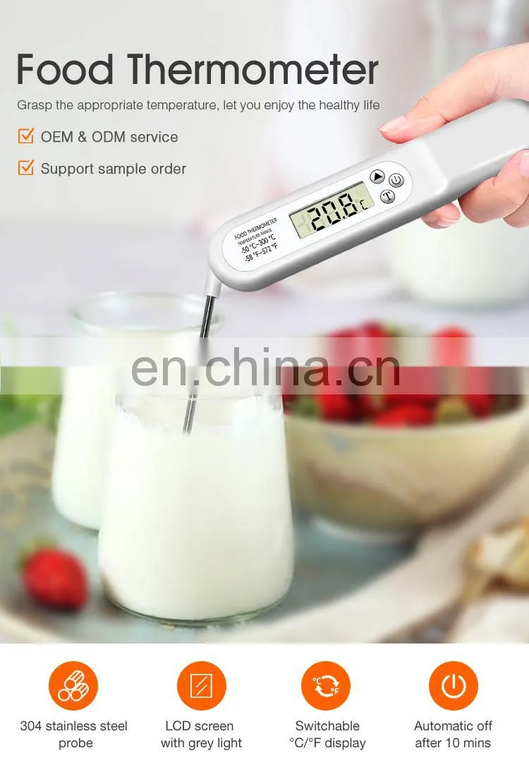 ABS Plastic Household Indoor LCD Digital Thermometer Hygrometer For Meat