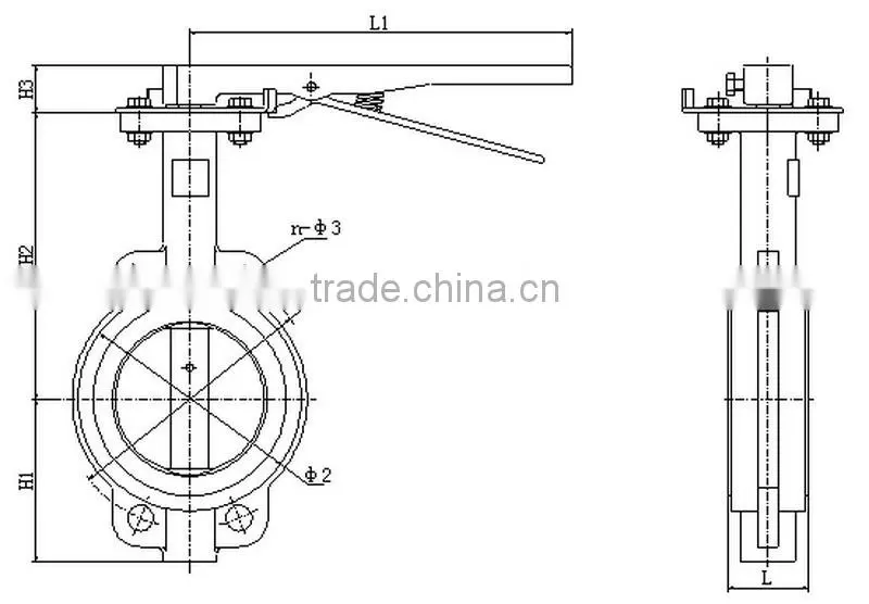 Wafer A Type Manual Water Butterfly Valve