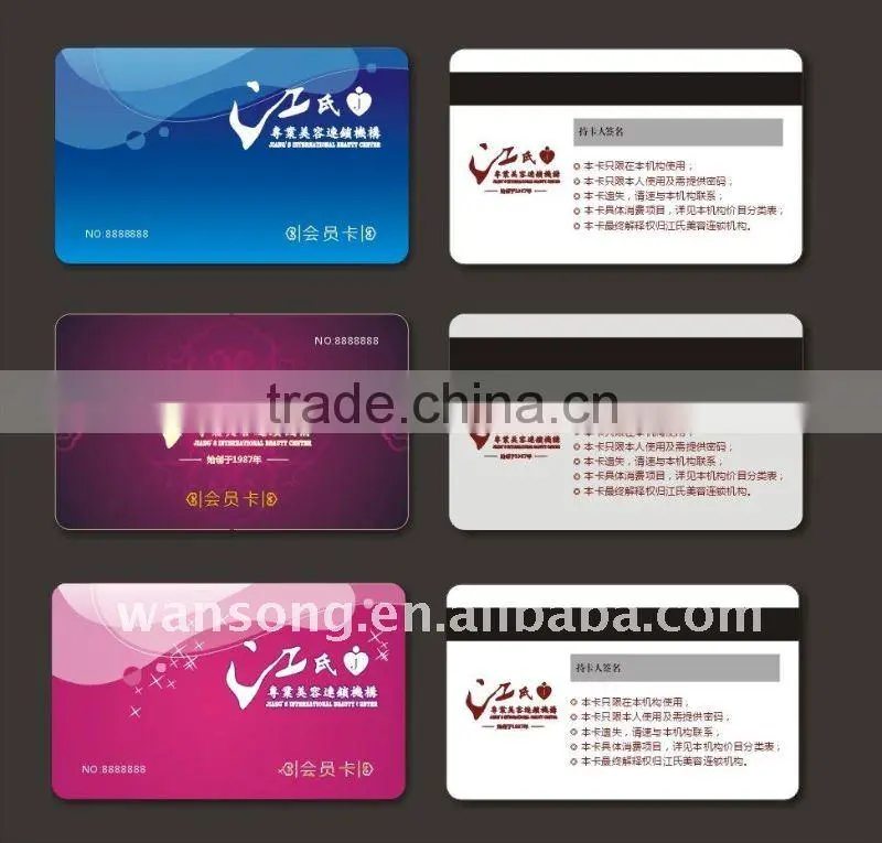 Best-selling custom made plastic VIP card with factory price