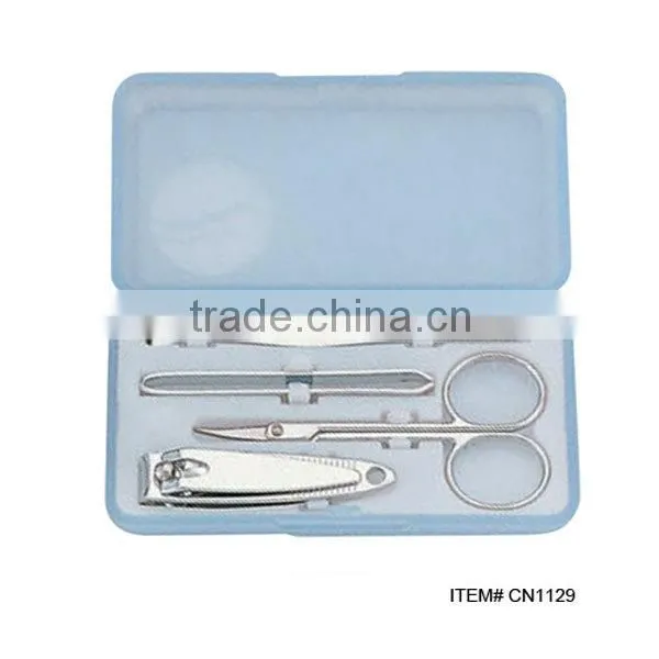Plastic case with mirror cordless manicure set