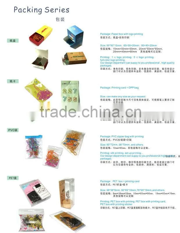 Factory Promotions Great varieties Beautiful big size paper clips