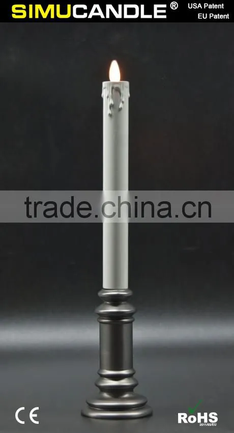 LED Taper Candle with Moving Wick and USA, EU patent