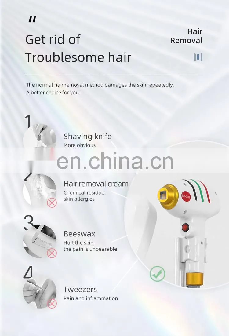 High Power Three Wavelengths Diode Laser Hair Removal Machine
