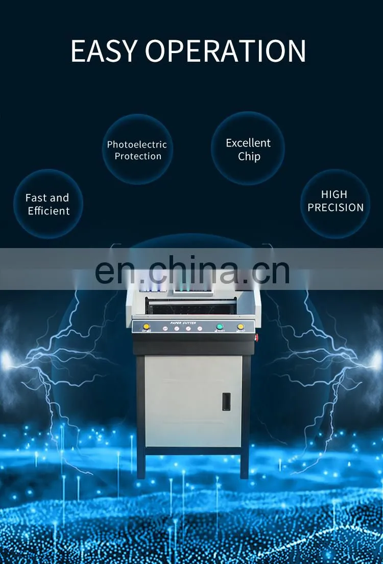 SPC-455E Cheap Price Dual Motor Electric Paper Guillotine Cutter Machine With LCD Display