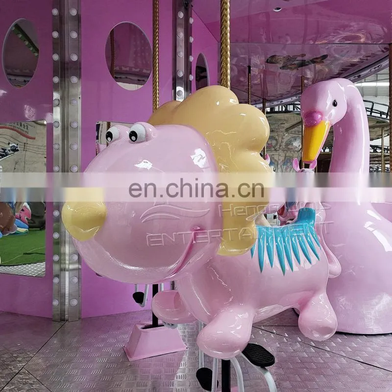 Dinis cute pink carousel park merry go round for sale