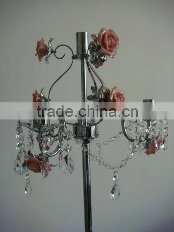 Crystal chandelier modern crystal floor standing light ceramic flower floor lamp
