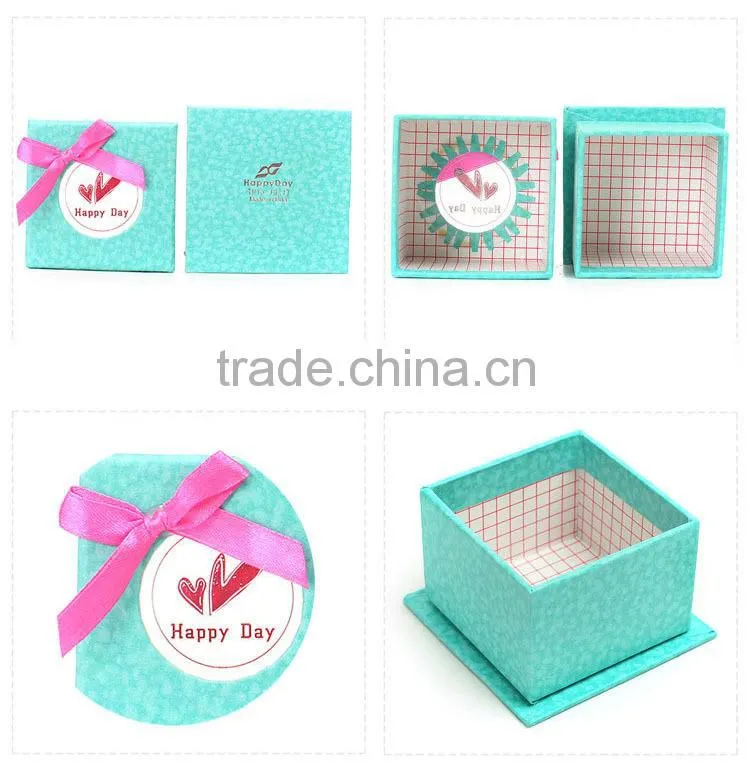 gorgeous blue small gift paper box with PVC window