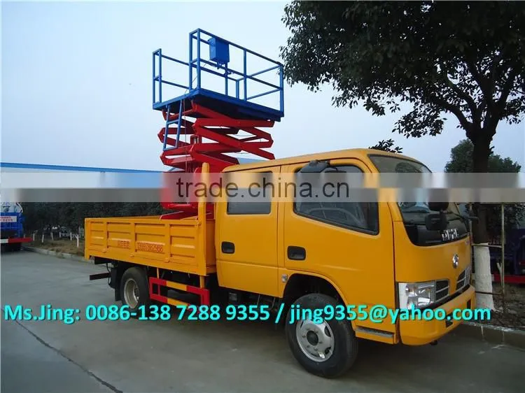 2016 NEW Euro IV DFAC 3300 light cargo truck with 8-10m aerial work platform for sale