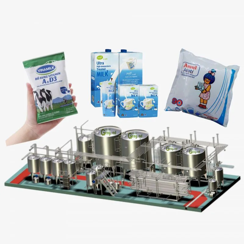 Automatic Dairy Processing Equipment Machine Pasteurized Milk UHT Milk Yogurt Cheese Butter Cream Ghee Production Line Plant